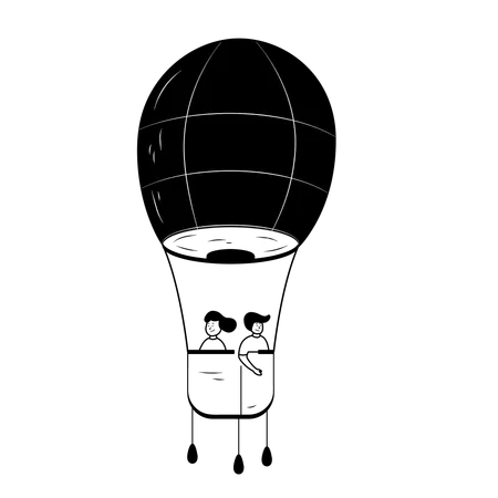 Hot air baloon  Illustration
