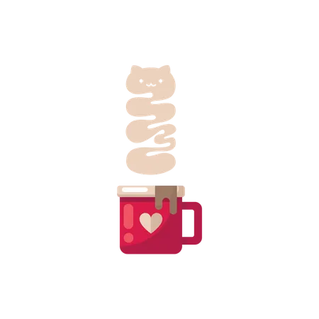 Hot coffee  Illustration