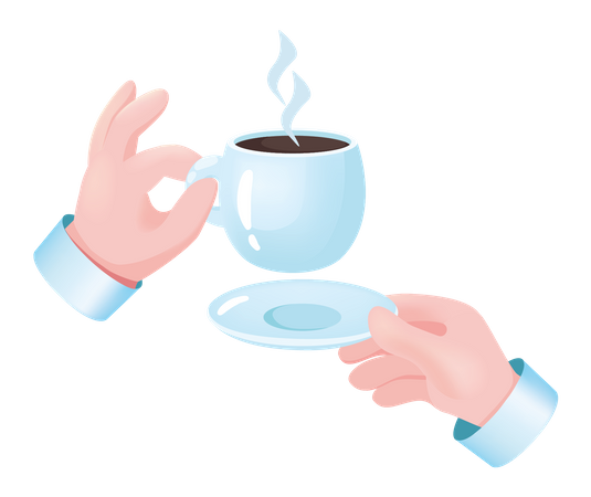 Hot Coffee Cup  Illustration