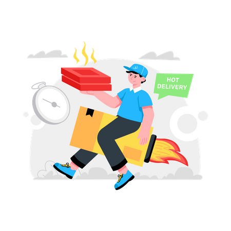 Hot Delivery  Illustration
