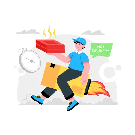 Hot Delivery  Illustration