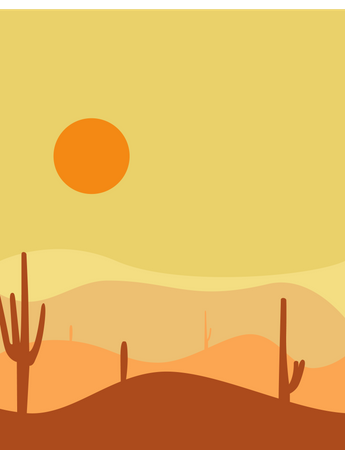 Hot Desert  Illustration