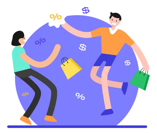 Hot Discount  Illustration