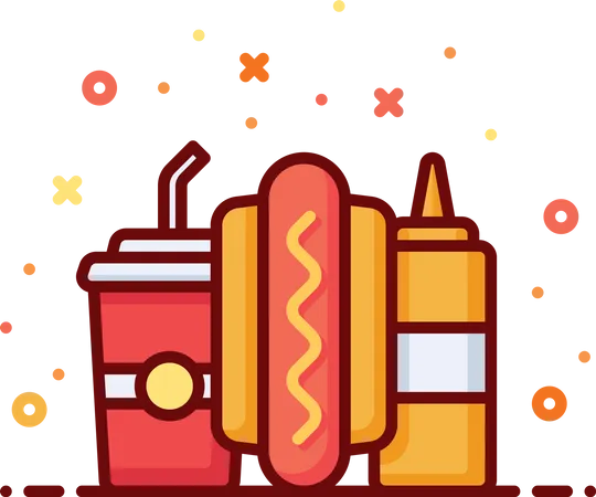 Hot Dog Illustration