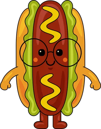 Hot Dog  Illustration