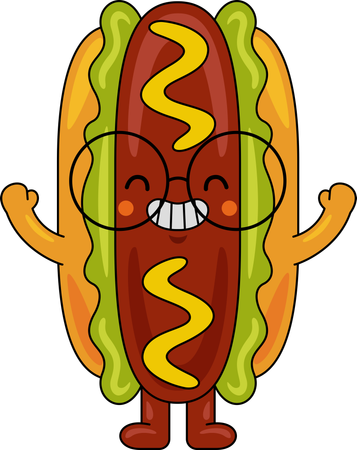 Hot Dog  Illustration