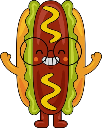 Hot Dog  Illustration