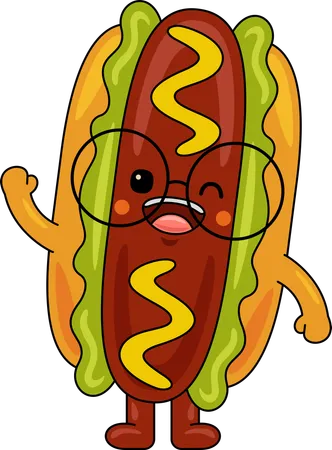 Hot Dog  Illustration