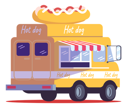 Hot Dog Truck  Illustration