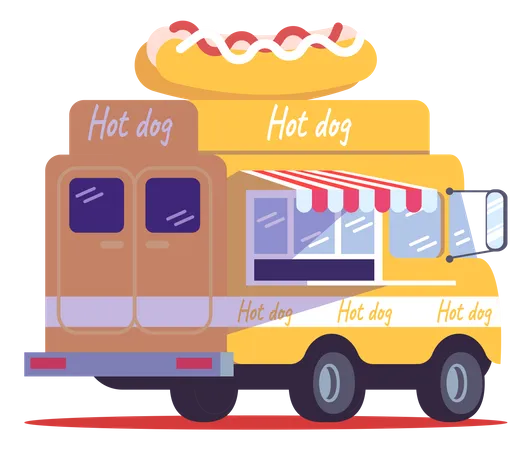 Hot Dog Truck  Illustration