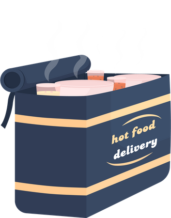 Hot food delivery bag  Illustration