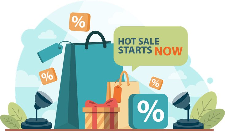 Hot sale start now  Illustration