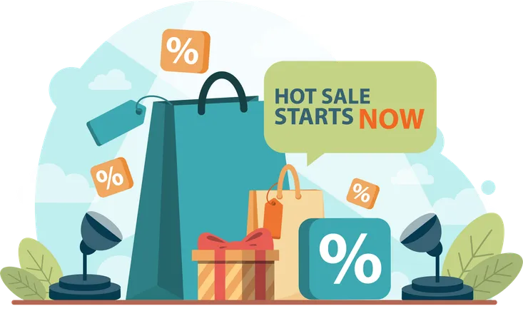 Hot sale start now  Illustration