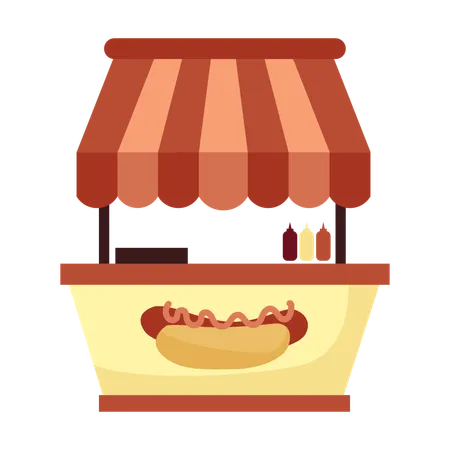 Hotdog Stand  Illustration
