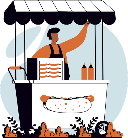 Hotdog-Stand  Illustration