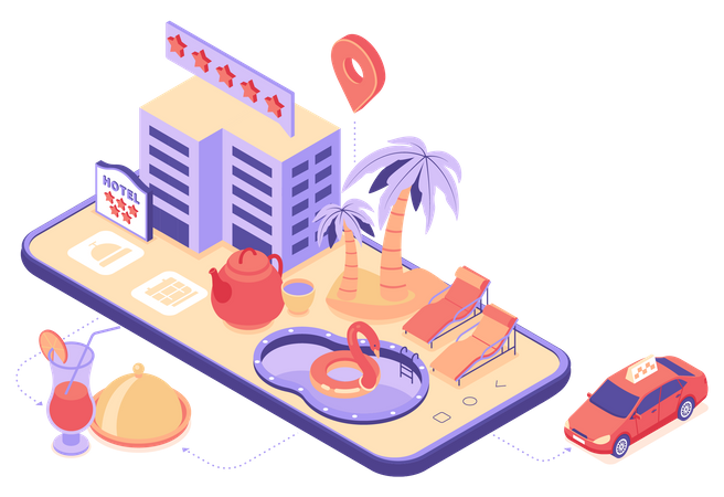 Hotel application Illustration