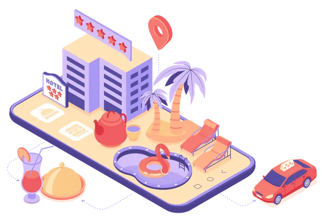Hotel application  Illustration