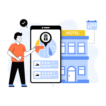 Hotel Booking  Illustration