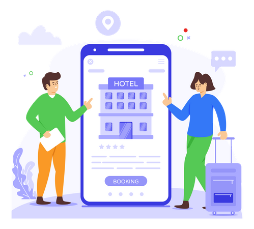 Hotel Booking  Illustration