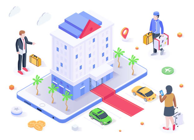 Hotel Booking  Illustration
