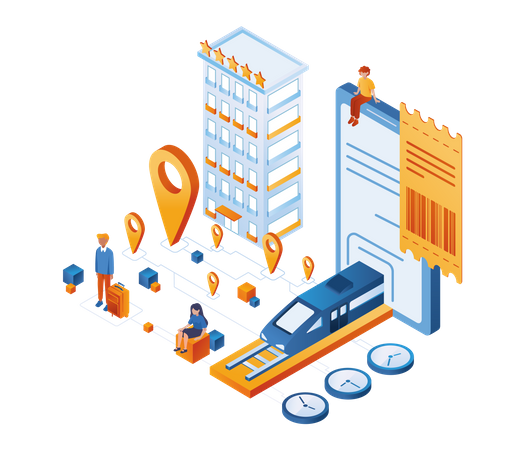 Hotel Booking  Illustration