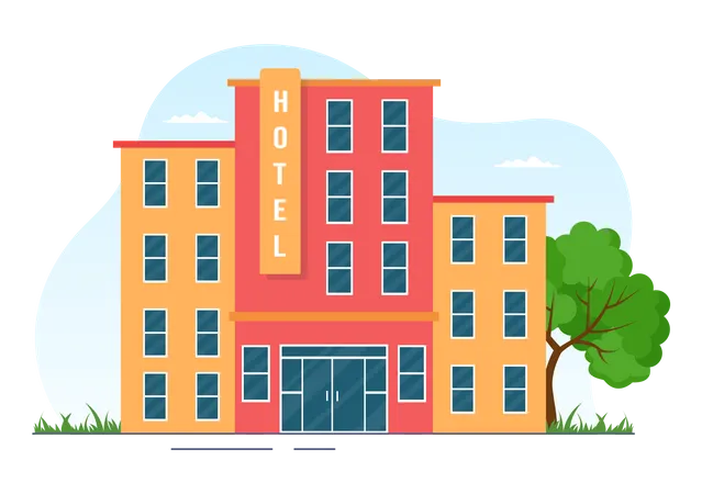 Hotel Building  Illustration