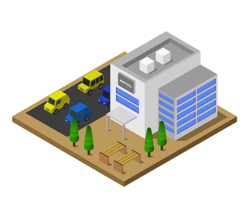 Hotel building  Illustration