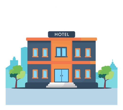 Hotel Building  Illustration