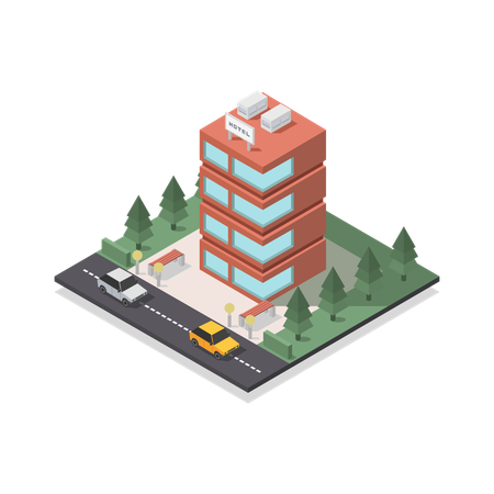 Hotel Building  Illustration