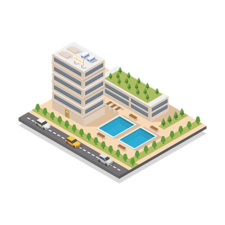 Hotel Building  Illustration