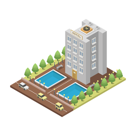 Hotel Building  Illustration