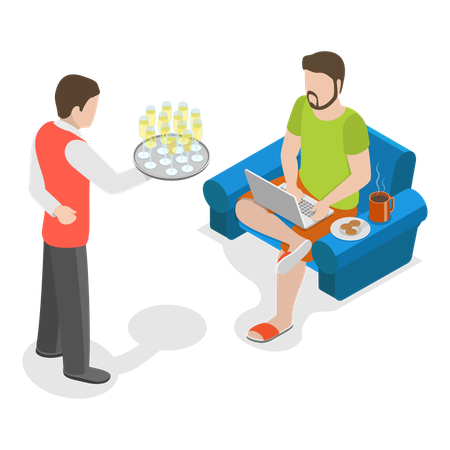 Hotel Customer Service  Illustration