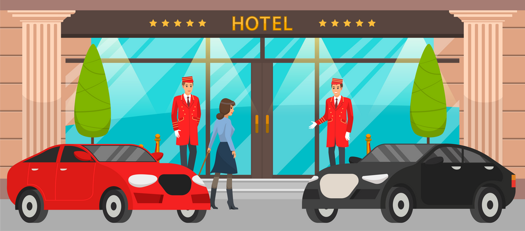 Hotel entrance  Illustration