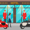 illustrations of hotel entrance