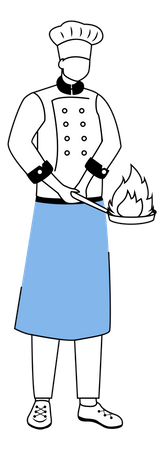 Hotel maid doing housekeeping  Illustration