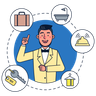 free hotel manager illustrations