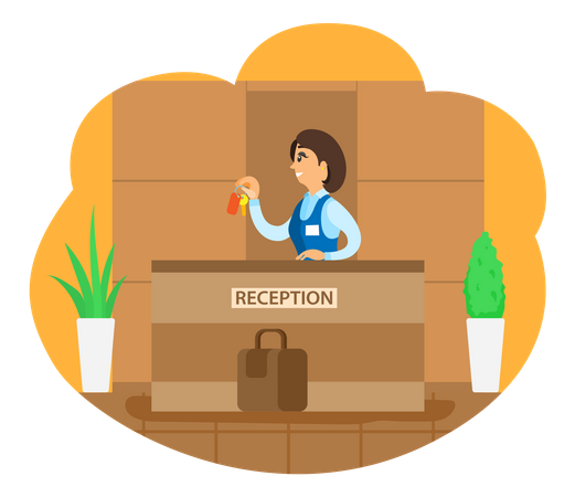 Hotel reception  Illustration