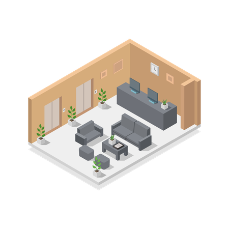 Hotel Reception  Illustration