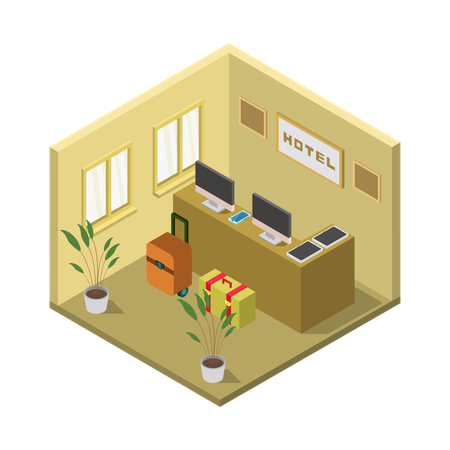 Hotel Reception  Illustration