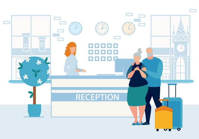 Hotel Reception  Illustration