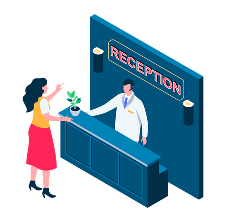 Hotel reception  Illustration