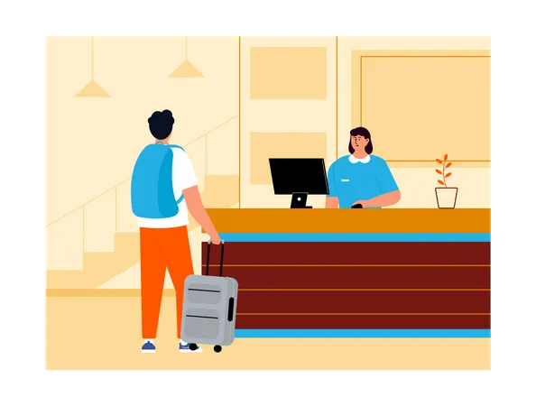 Hotel reception  Illustration