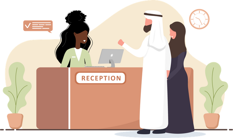 Hotel Reception  Illustration