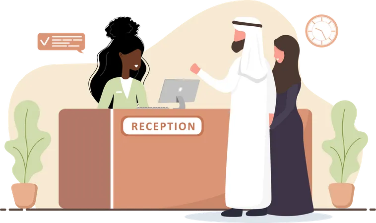 Hotel Reception  Illustration