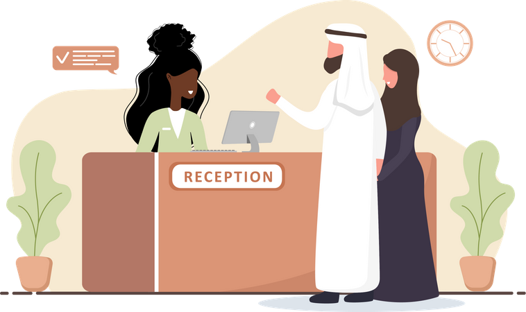 Hotel Reception  Illustration