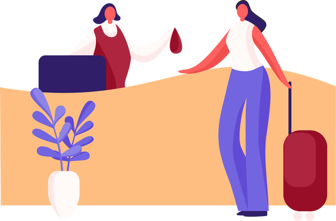 Hotel reception service  Illustration