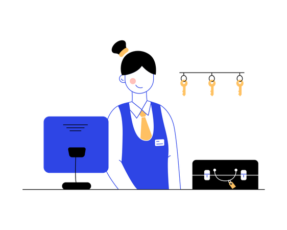 Hotel receptionist  Illustration