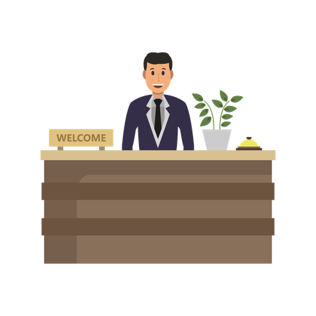 Hotel Receptionist  Illustration