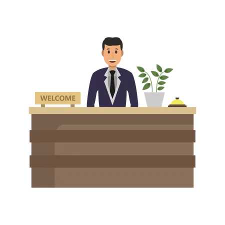 Hotel Receptionist  Illustration