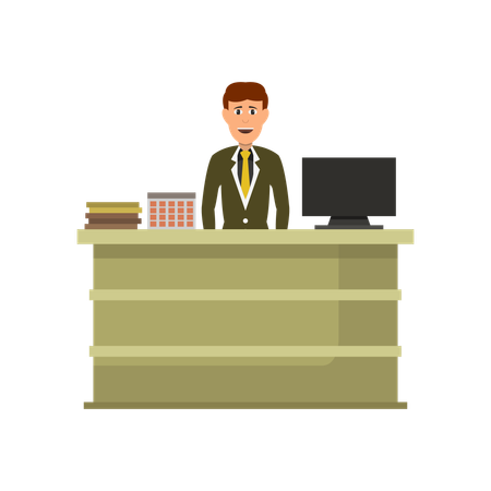 Hotel Receptionist  Illustration